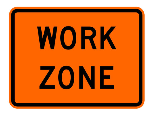 Work Zone Sign Indoor Wall Vinyl Decal Sticker 5" - 34" kids decor