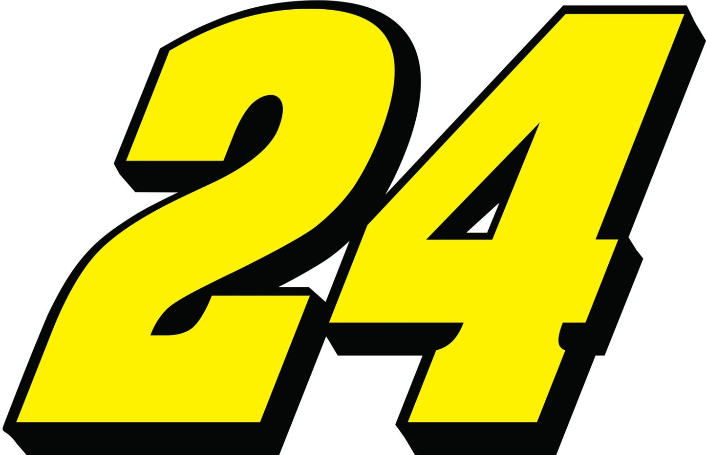 #24 Racing Die Cut Laminated Vinyl Sticker Decal - car door window JEFF GORDON