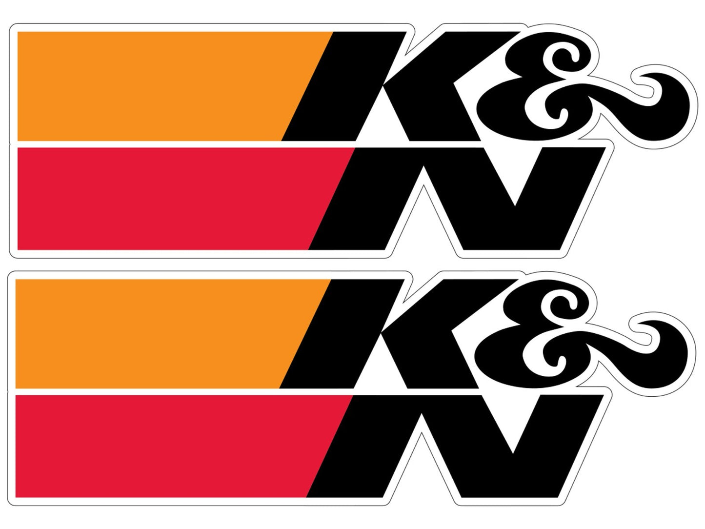 2x K&N Filters KN Logo Die Cut Laminated Vinyl Decal Sticker Choose Sizes racing