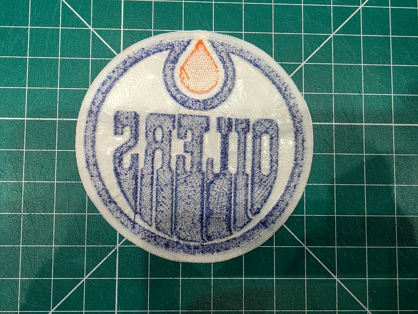 Edmonton Oilers logo nhl 3" Iron On Embroidered Patch shoulder