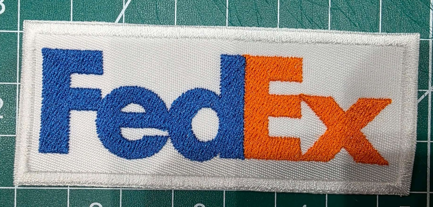 FedEx Express 3.75" Iron On Embroidered Patch shoulder