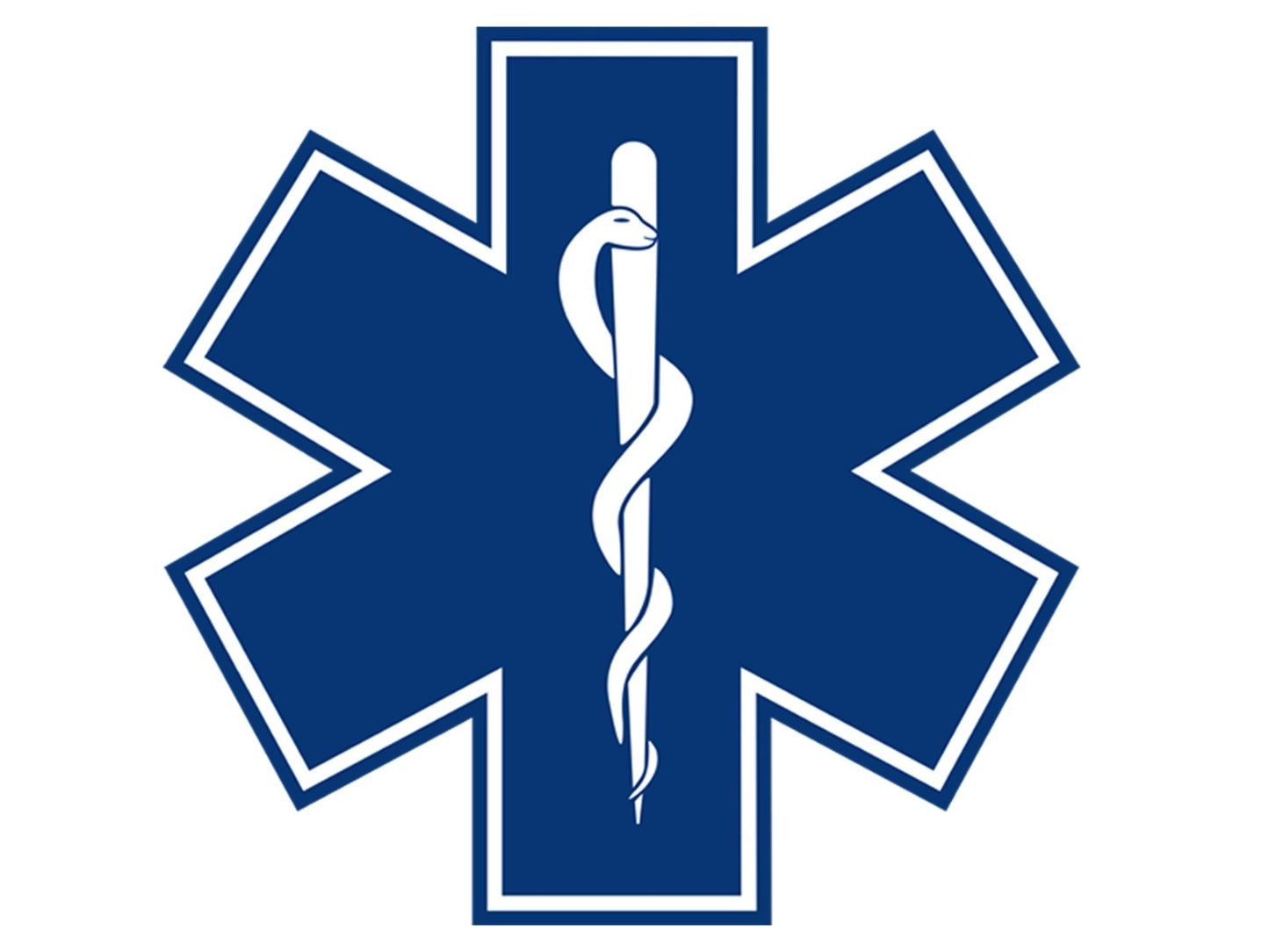 Star of Life Blue Sticker Vinyl Decal | Choose Size EMS EMT Fire Rescue Ambulanc