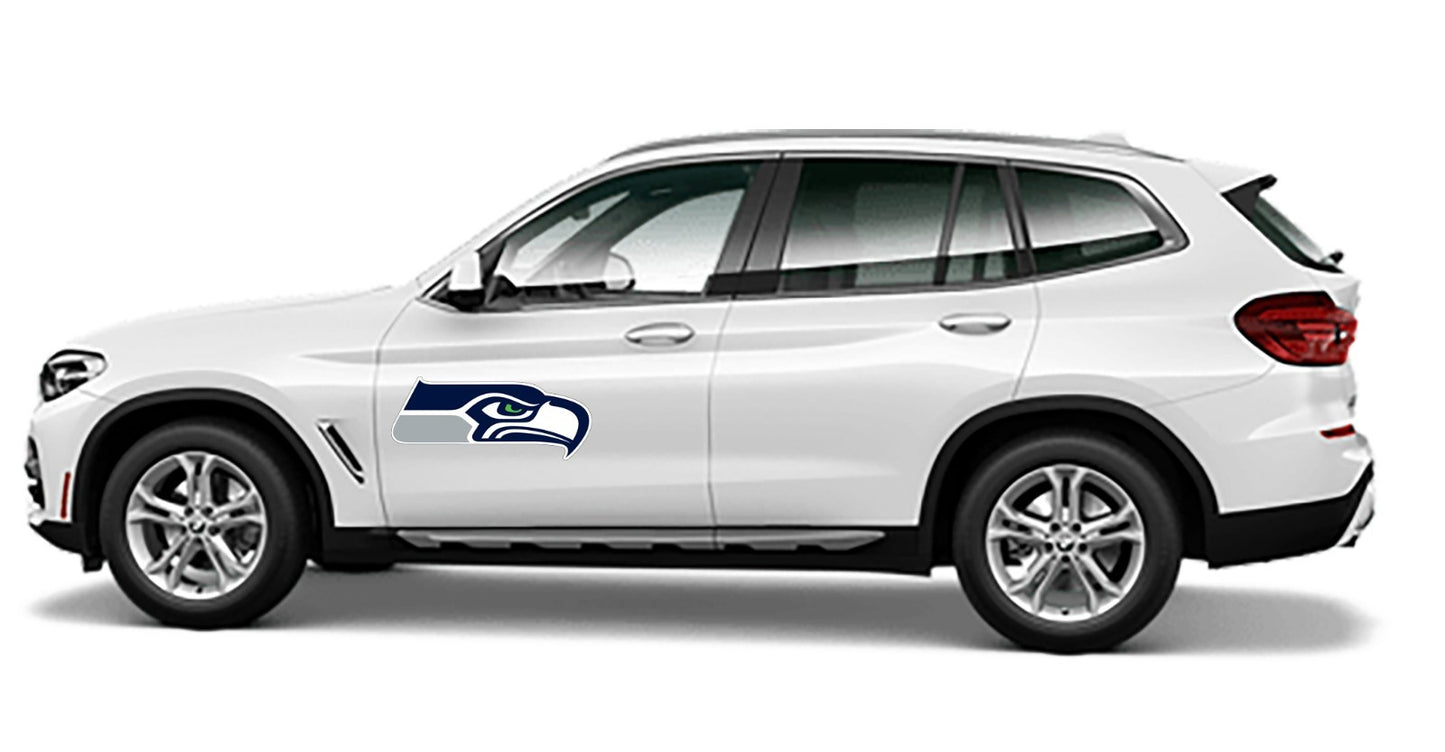 Seattle Seahawks Logo - Die Cut Laminated Vinyl Sticker Decal - NFL car window