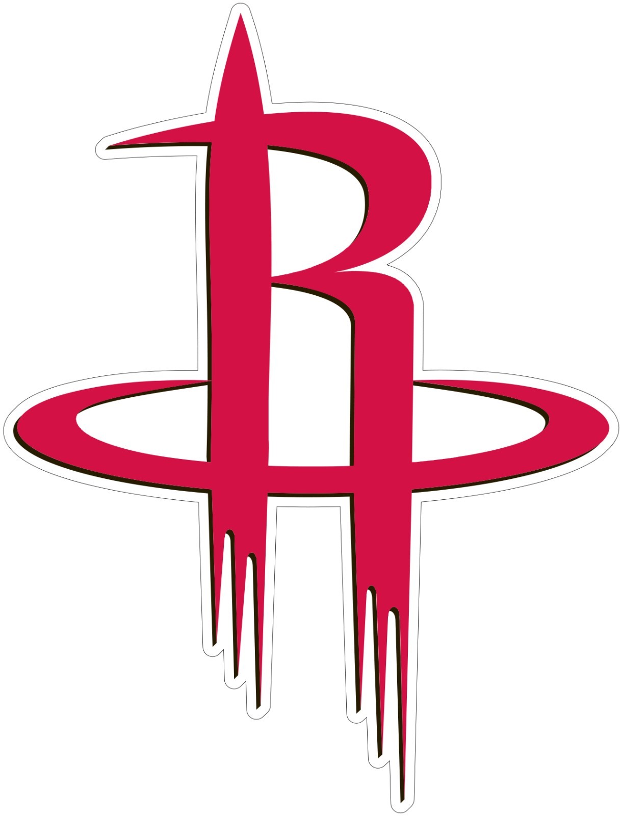Houston Rockets Logo Die Cut Laminated Vinyl Sticker Decal NBA car window