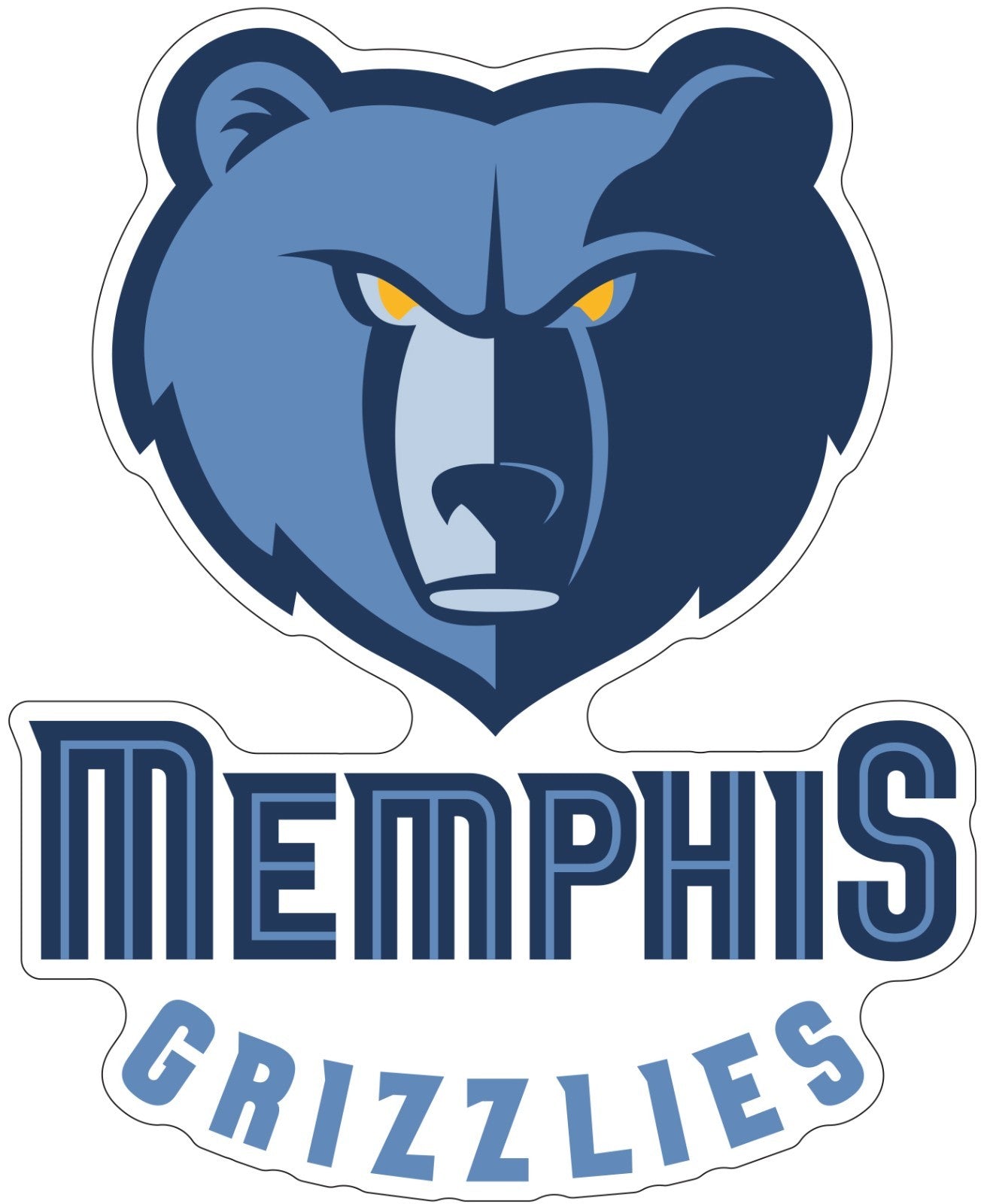 Memphis Grizzlies Indoor Wall Vinyl Decal Sticker 5" - 52"