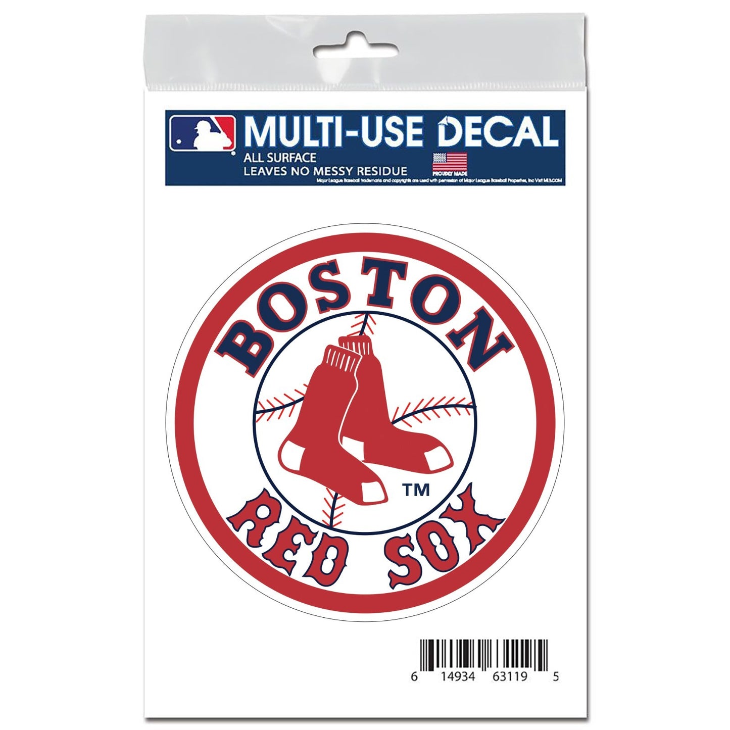 Boston Red Sox Logo - Laminated Weatherproof Vinyl Sticker Decal Choose Size