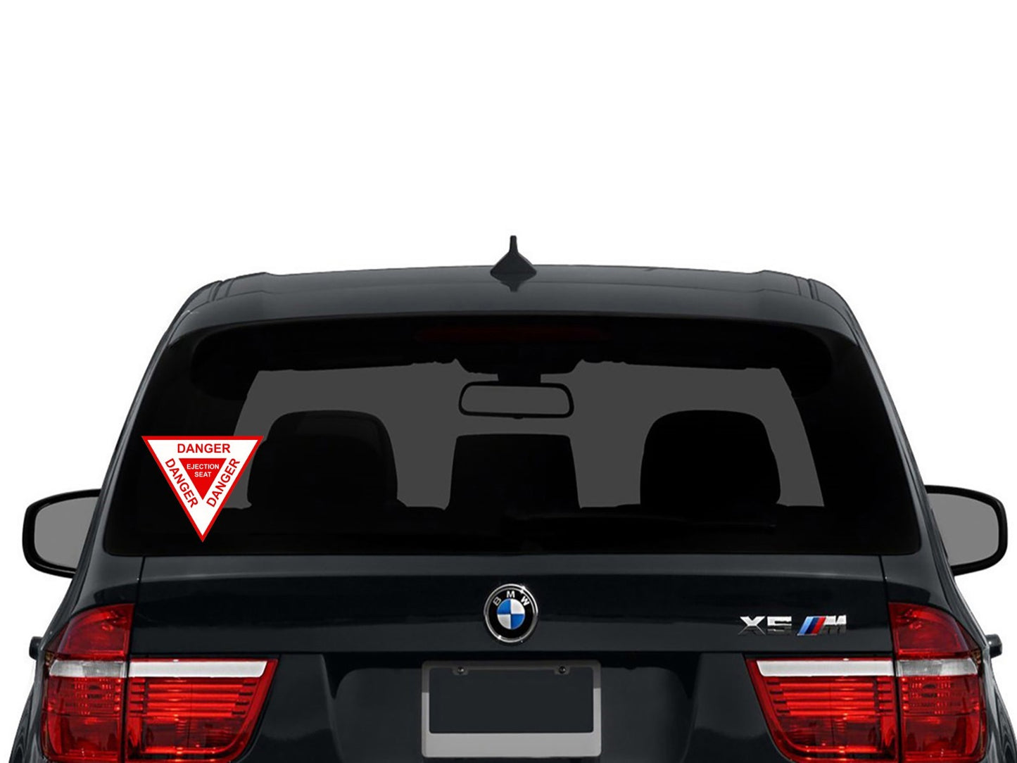 2x Danger Ejection Seat Logo Die Cut Laminated Vinyl Decal Sticker | Sizes