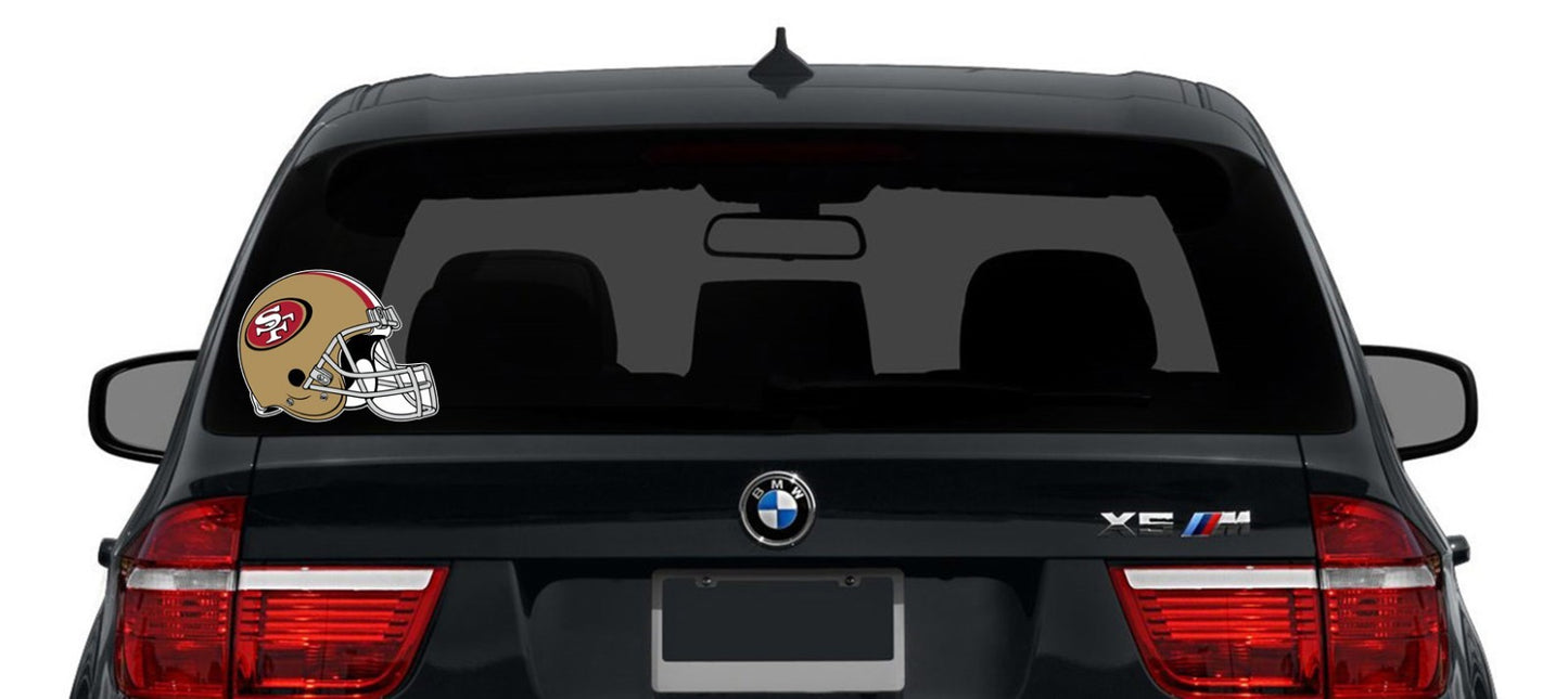 San Francisco 49ers Logo - Die Cut Laminated Vinyl Sticker Decal -NFL car window