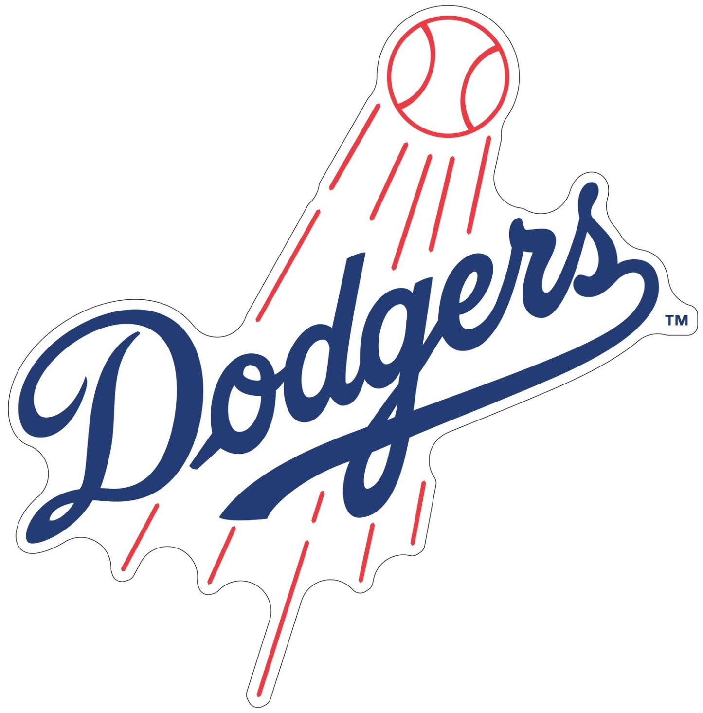 Los Angeles Dodgers Indoor Wall Vinyl Decal Sticker 5" - 52"