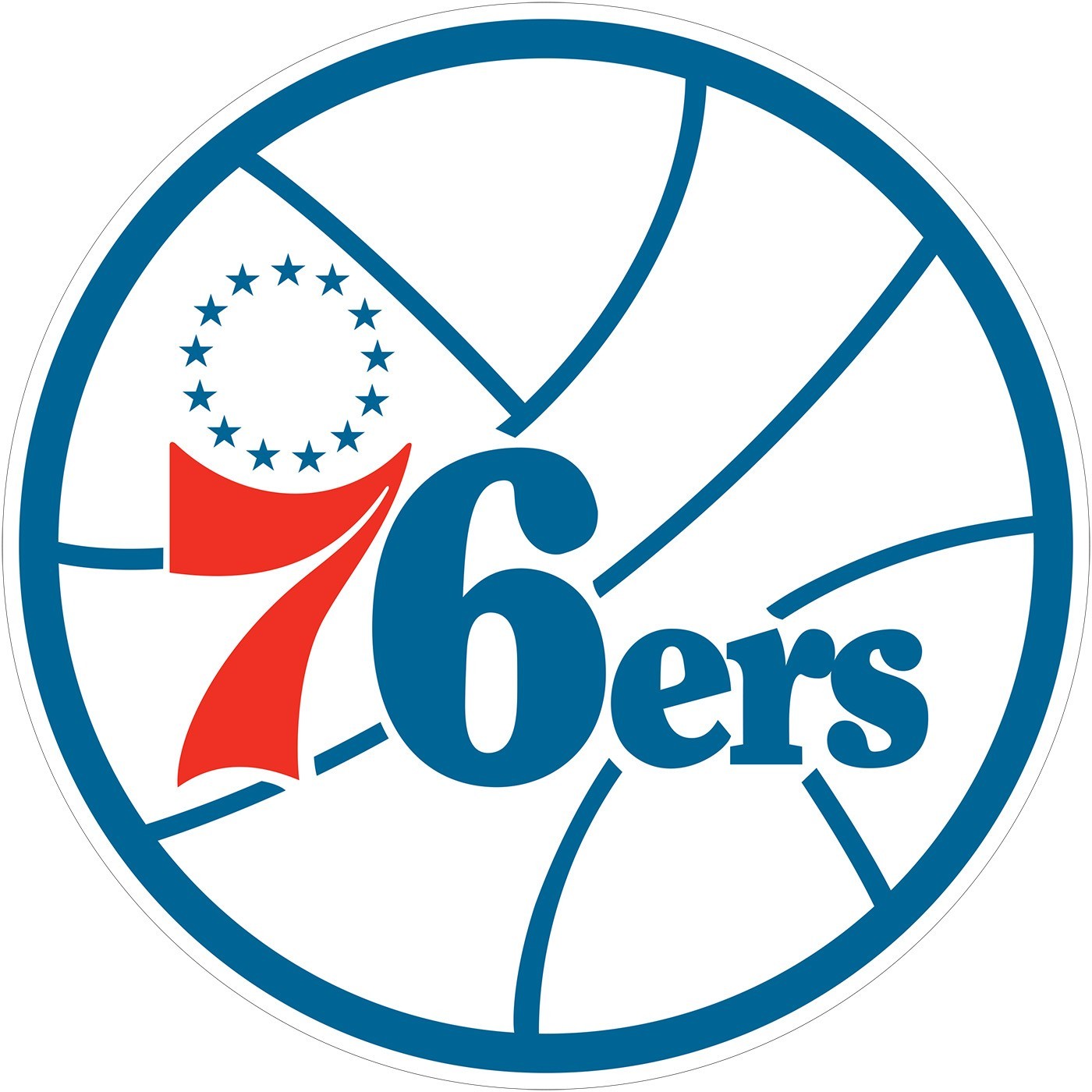 Philadelphia 76ers Indoor Wall Vinyl Decal Sticker 5" - 52"