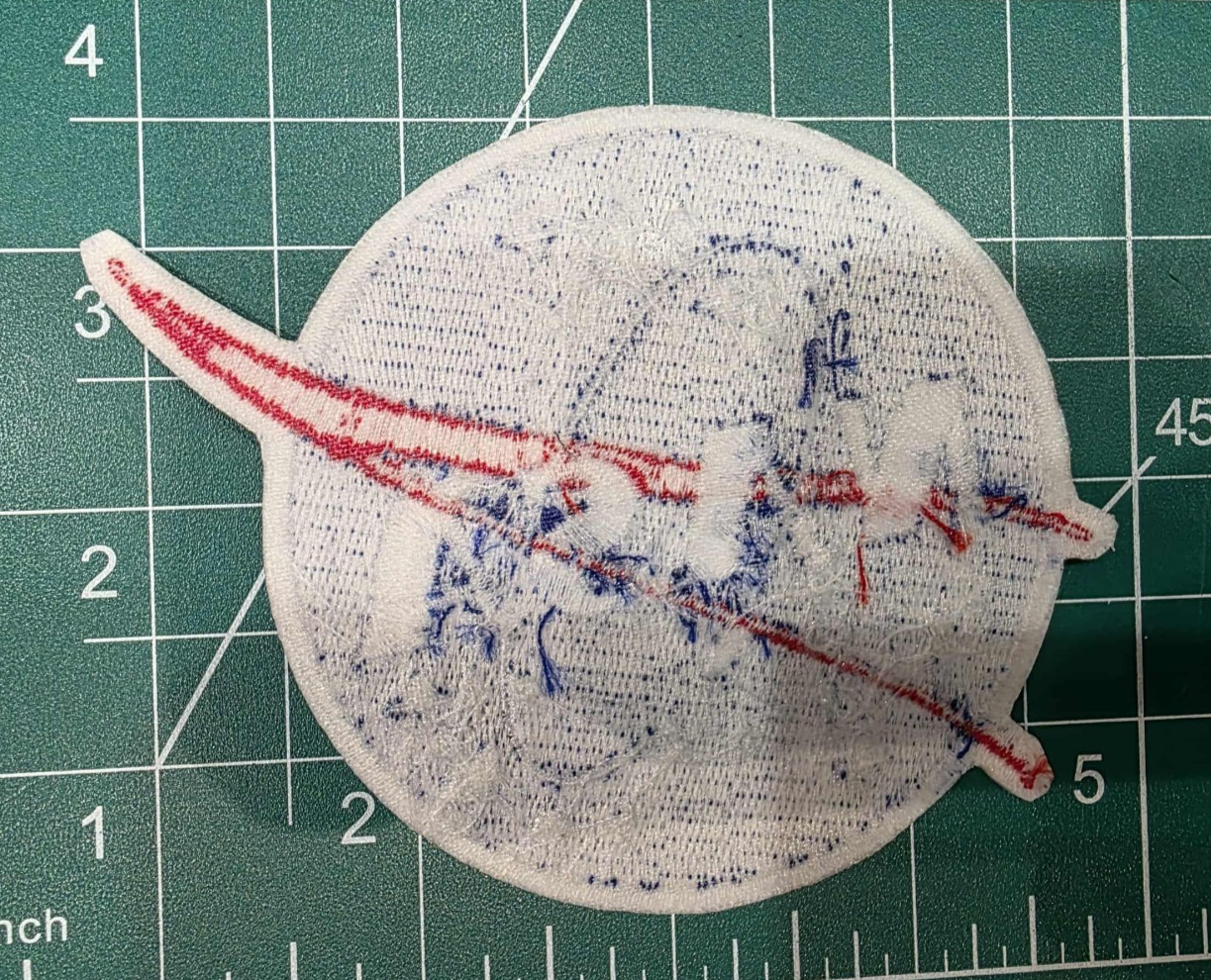 NASA  3.75" Iron /Sew On Embroidered Patch meatball