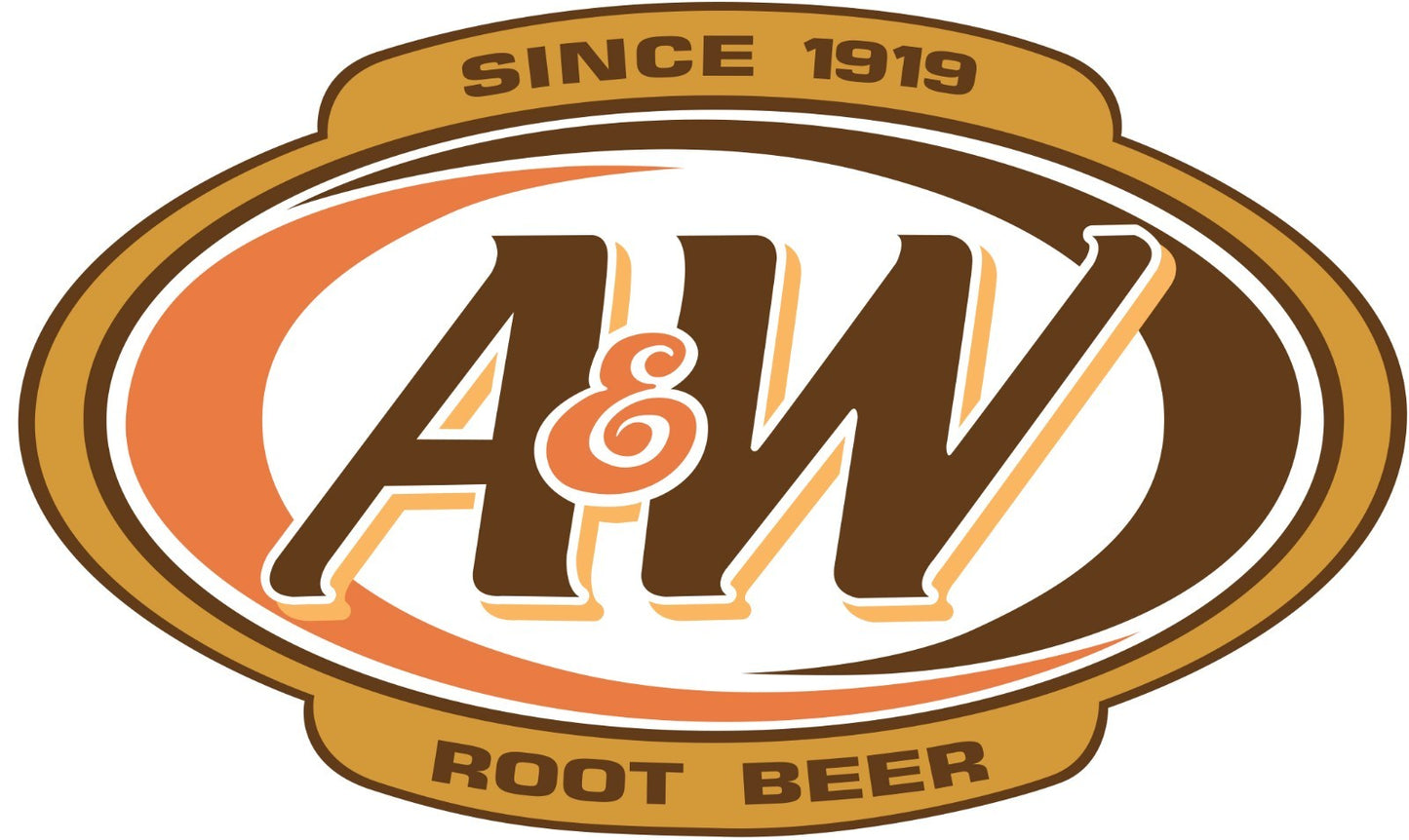 A&W Root Beer Logo Die Cut Laminated Vinyl Decal Sticker | Sizes door premium