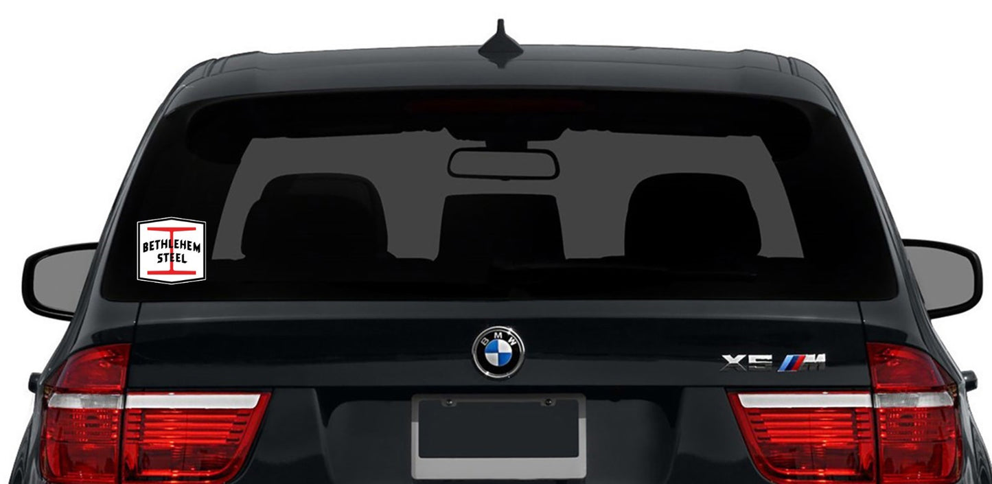 Bethlehem Steel Logo Die Cut Laminated Vinyl Decal Sticker | Sizes door premium