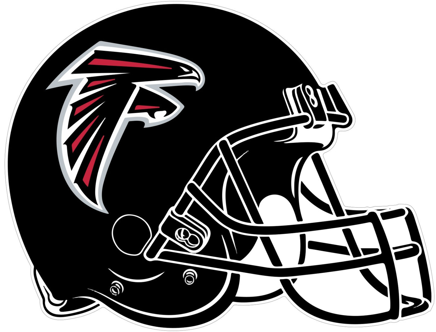 Atlanta Falcons Logo Cut Laminated Vinyl Sticker Decal NFL car window