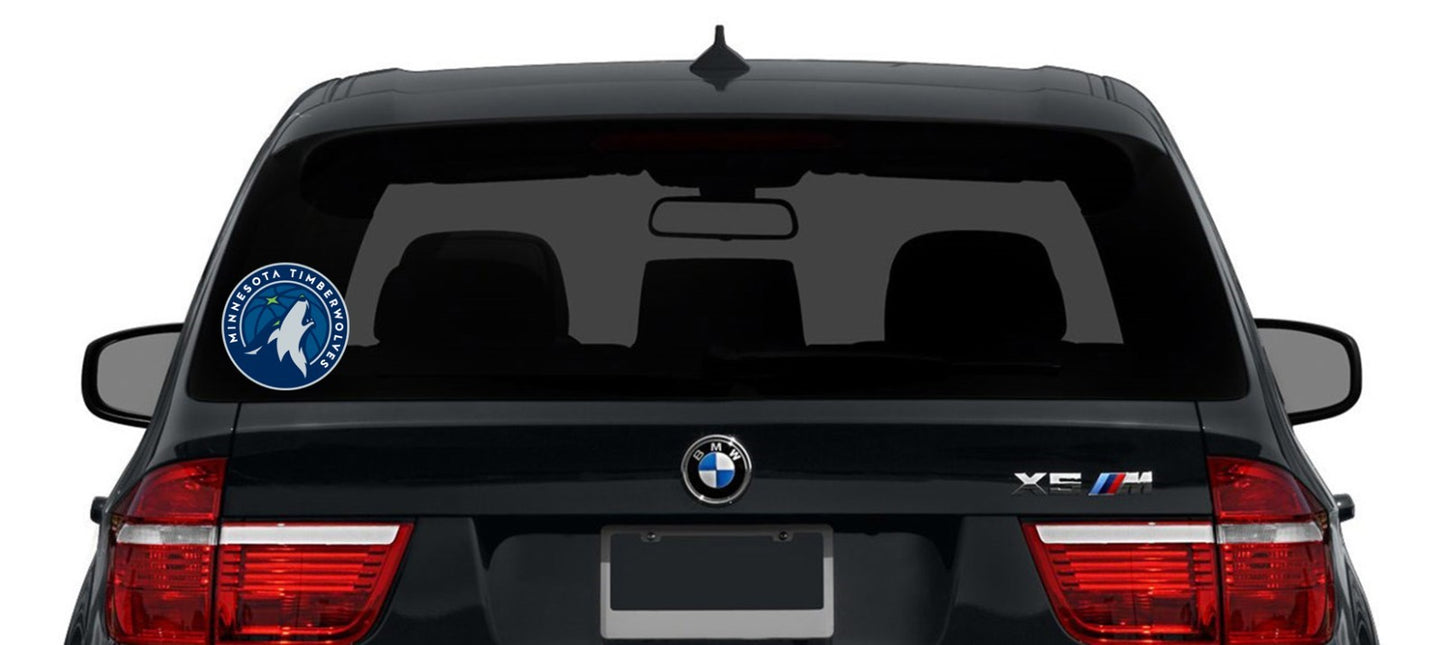 Minnesota Timberwolves Logo Die Cut Laminated Vinyl Sticker Decal NBA car window