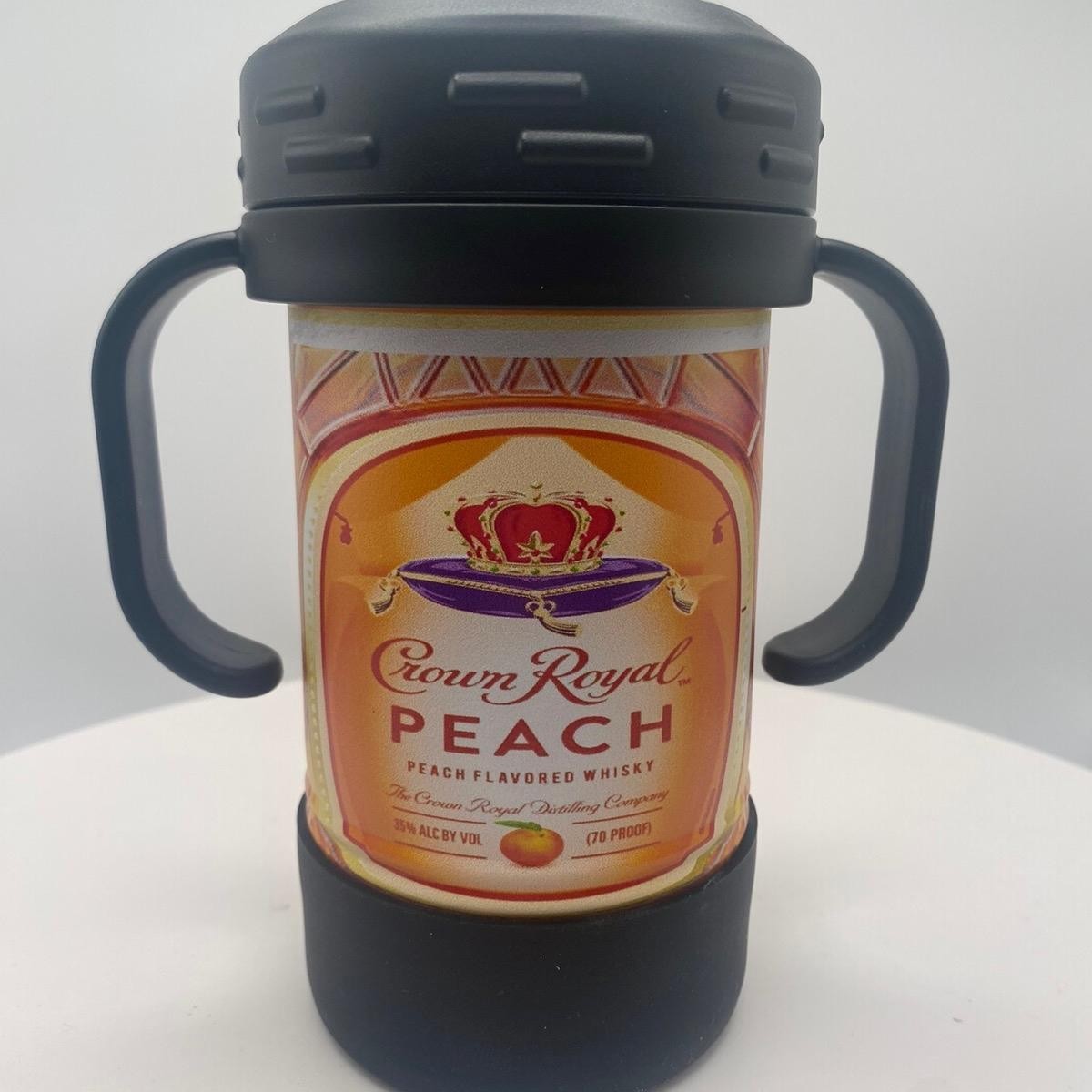Adult Themed UV Printed 10oz Insulated Sippy Cup whiskey crown peach funny royal
