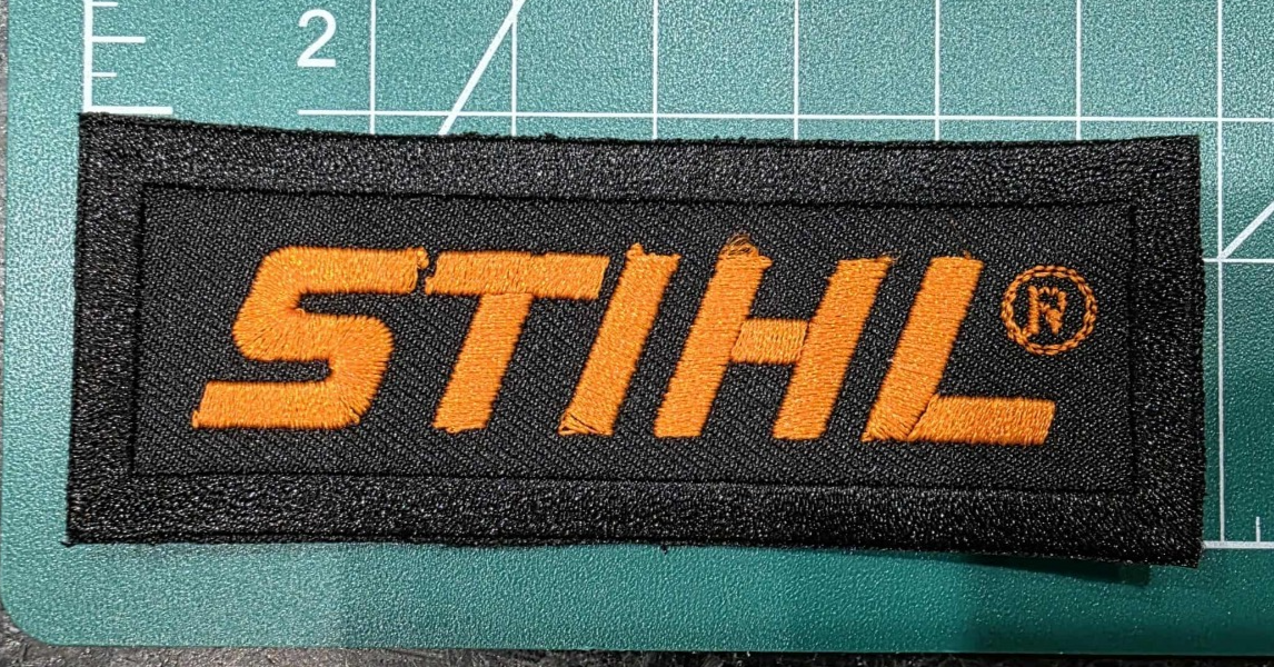 STIHL  Iron On Sew Embroidered Patch  3.75" x 1.4"