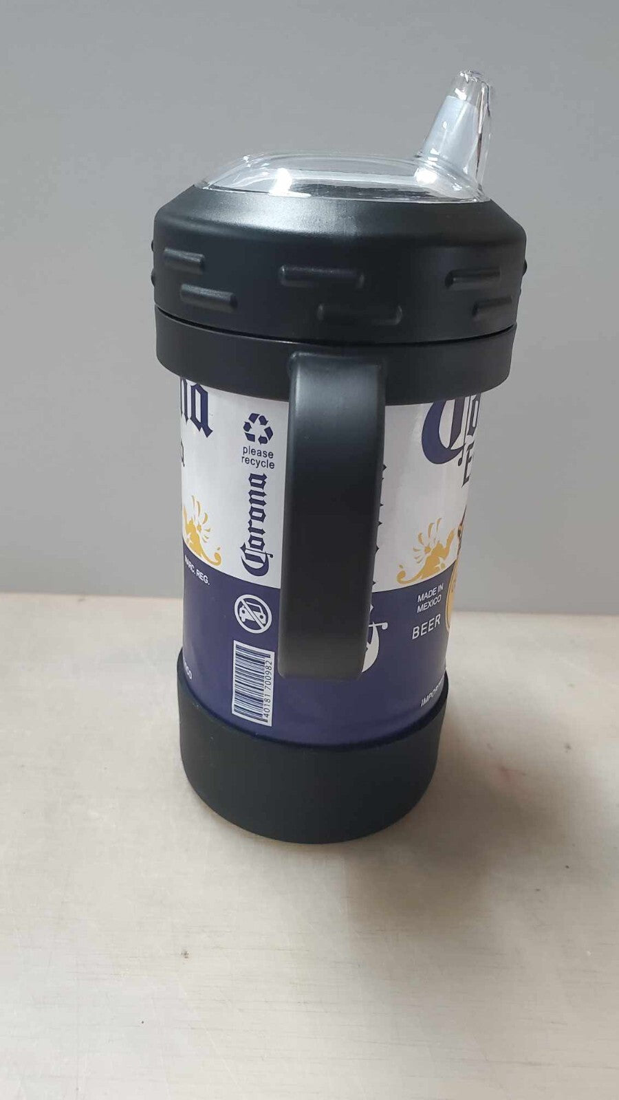 Adult Themed Full Wrap UV Printed 10 oz Insulated Sippy Cup Beer Corona Extra
