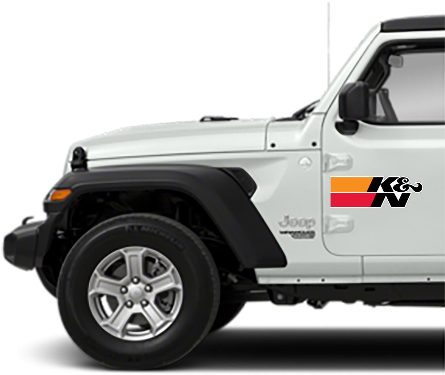 2x K&N Filters KN Logo Die Cut Laminated Vinyl Decal Sticker Choose Sizes racing