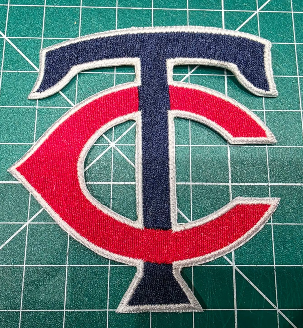 Minnesota Twins TC logo MLB 3.75" Iron On Embroidered Patch shoulder Twin City