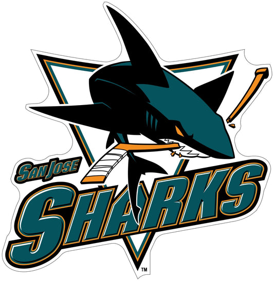 San Jose Sharks Logo - Die Cut Laminated Vinyl Sticker Decal NHL car window