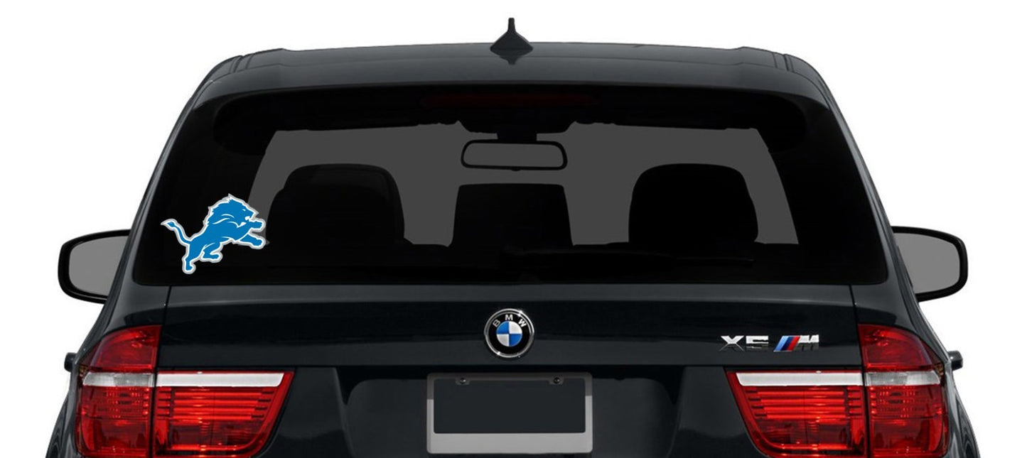 Detroit Lions Logo Cut Laminated Vinyl Sticker Decal NFL car window