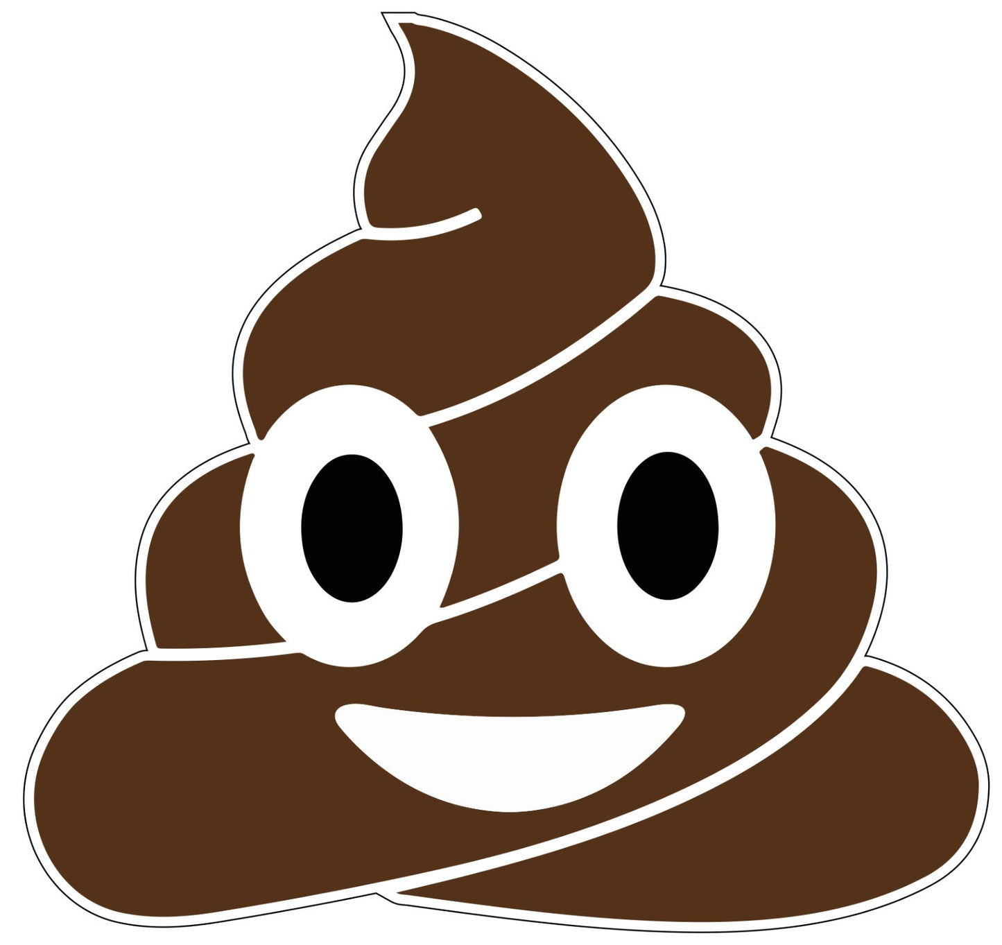 Poop Emoji Funny Indoor Wall Vinyl Decal Sticker 5"-52"