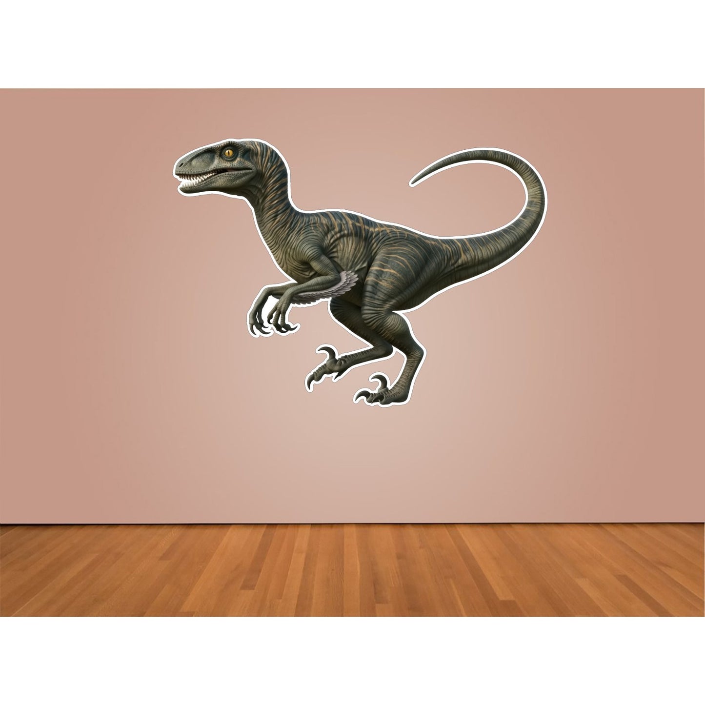 Velociraptor Indoor Wall Vinyl Decal Sticker 5 - 84" Kids Room Decor Dinosaur