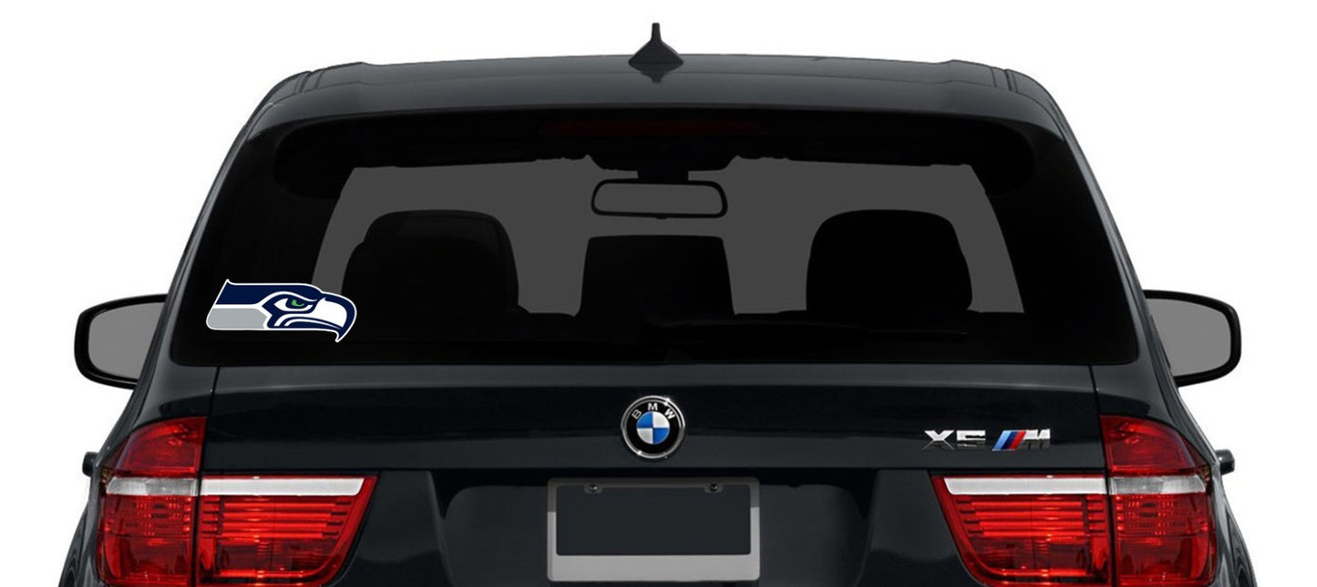 Seattle Seahawks Logo - Die Cut Laminated Vinyl Sticker Decal - NFL car window