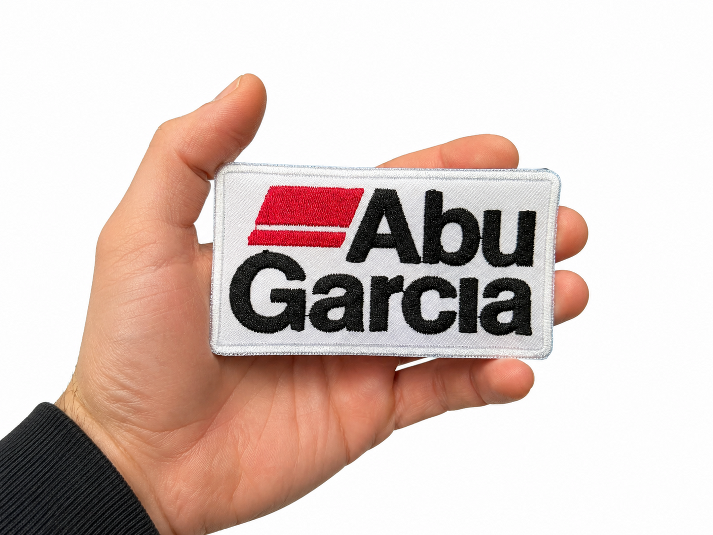 Abu Garcia Fishing Rods and Reels Embroidered Iron-on Patch 4" x 2.1"
