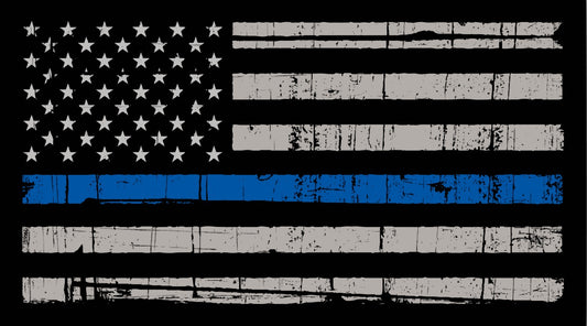 5.5" Thin Blue Line Vinyl Sticker | Car Window Decal | Law Enforcement USA