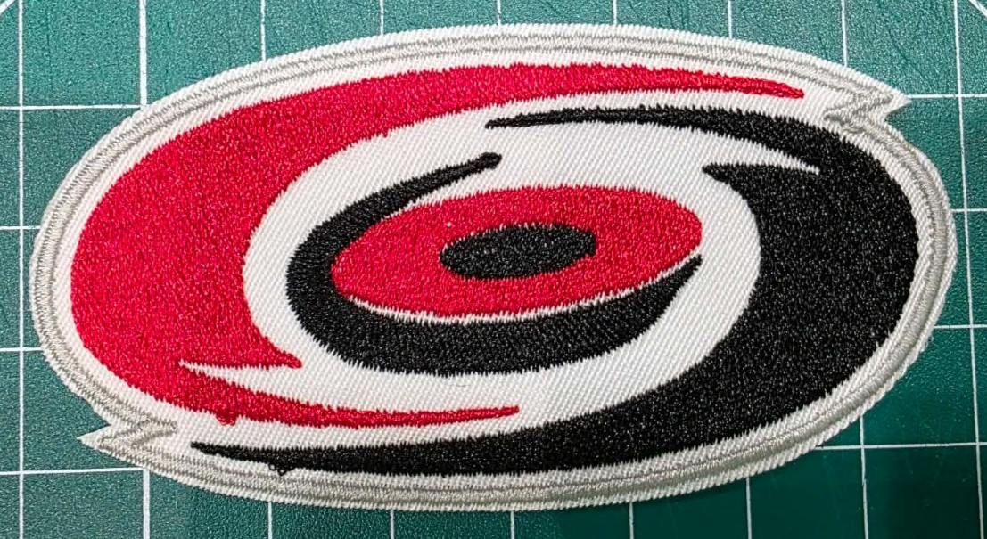 Carolina Hurricanes logo nhl 3.75" x 2.3" Iron On Embroidered Patch shoulder