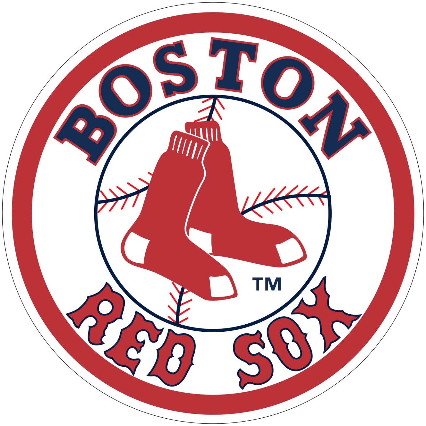 Boston Red Sox Logo - Laminated Weatherproof Vinyl Sticker Decal Choose Size