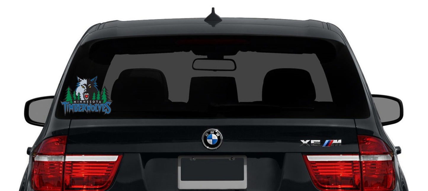 Minnesota Timberwolves Logo Die Cut Laminated Vinyl Sticker Decal NBA car window