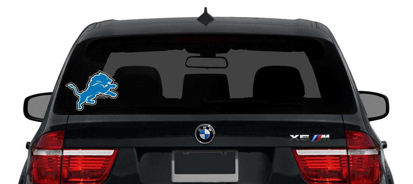 Detroit Lions Logo - Die Cut Laminated Vinyl Sticker Decal NFL car window