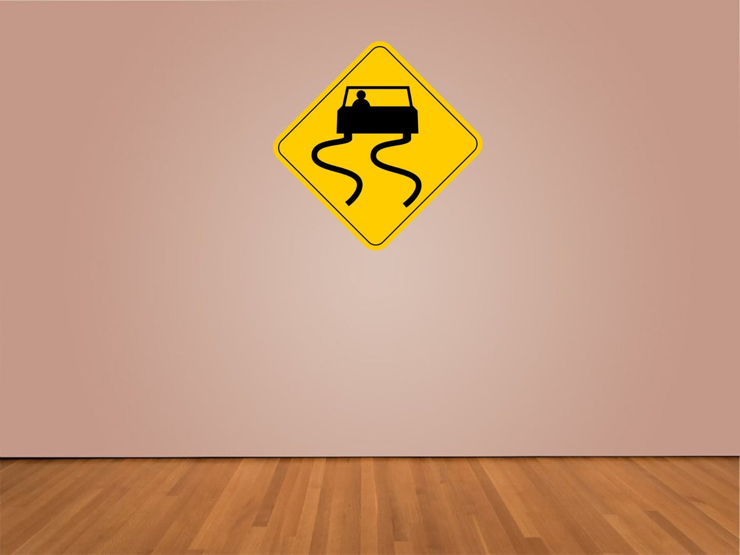 Slippery  When Wet Sign Indoor Wall Vinyl Decal Sticker 5" - 34" kids decor