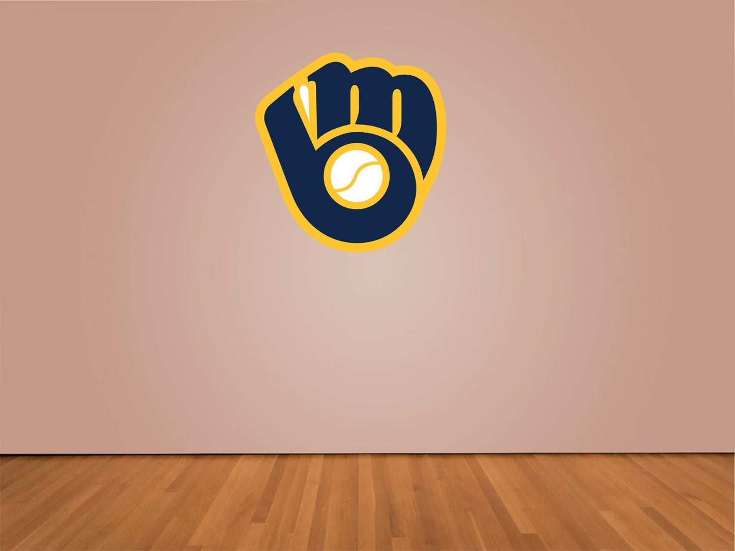 Milwaukee Brewers Glove Indoor Wall Vinyl Decal Sticker 5" - 52"