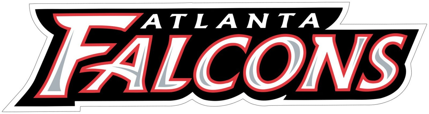 Atlanta Falcons Logo Cut Laminated Vinyl Sticker Decal NFL car window