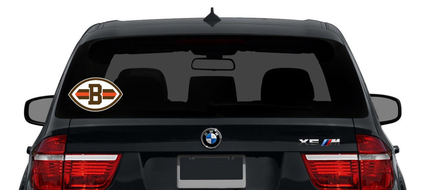 Cleveland Browns Logo Laminated Vinyl Sticker Decal NFL car window