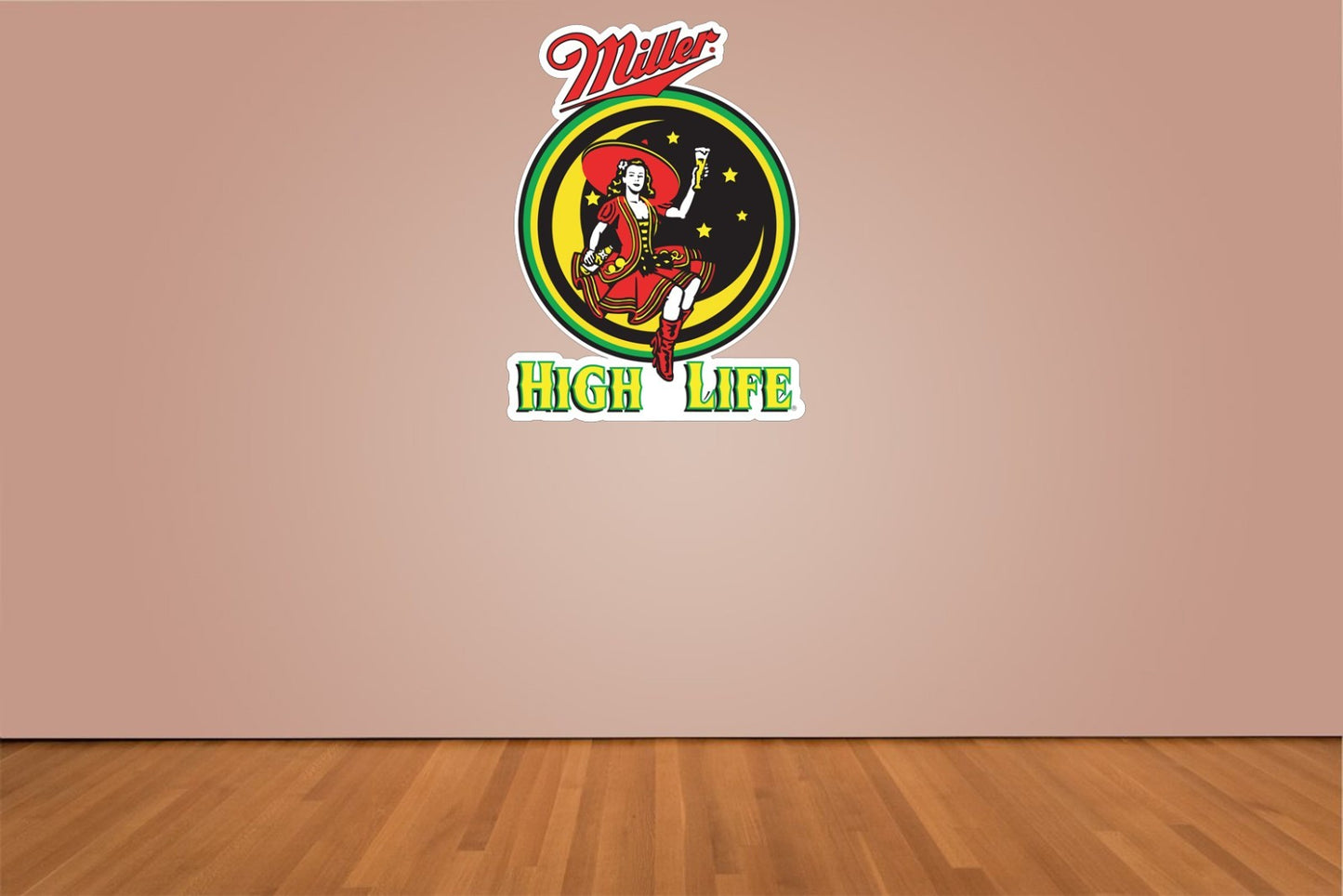Miller High Life Beer Logo Indoor Wall Vinyl Decal Sticker 5 - 52"