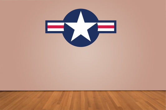 USAF US Air Force Insignia Indoor Wall Vinyl Decal Sticker 5"-52" plane jet