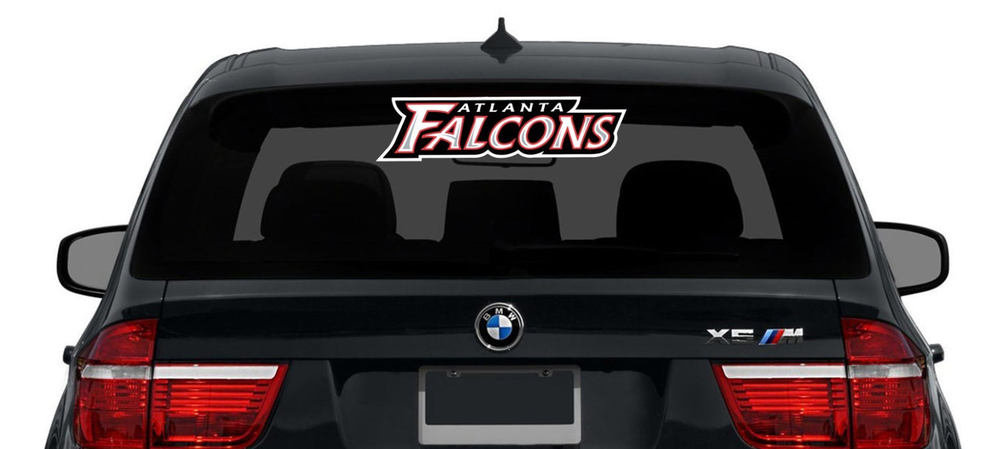 Atlanta Falcons Logo Cut Laminated Vinyl Sticker Decal NFL car window