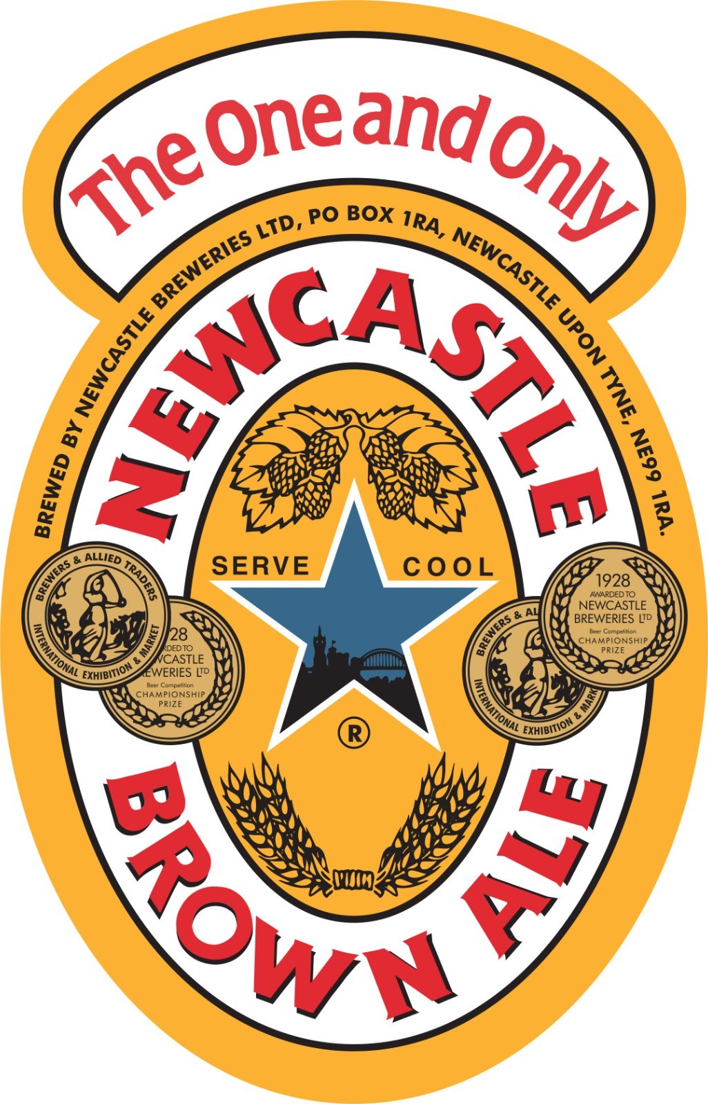 Newcastle Brown Ale Beer Logo Sticker Vinyl Decal | Different Sizes - Outdoor