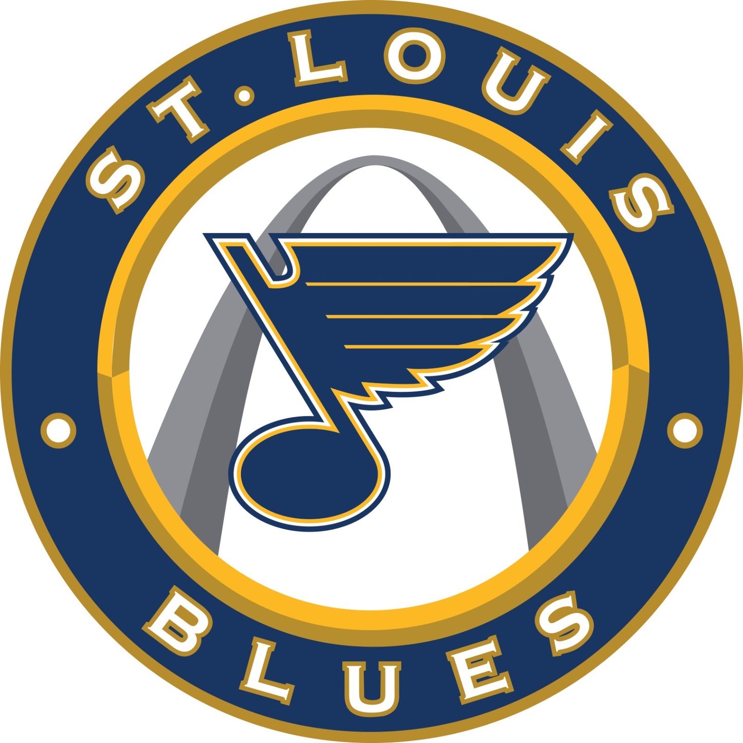 St. Louis Blues Logo - Die Cut Laminated Vinyl Sticker Decal NHL car window