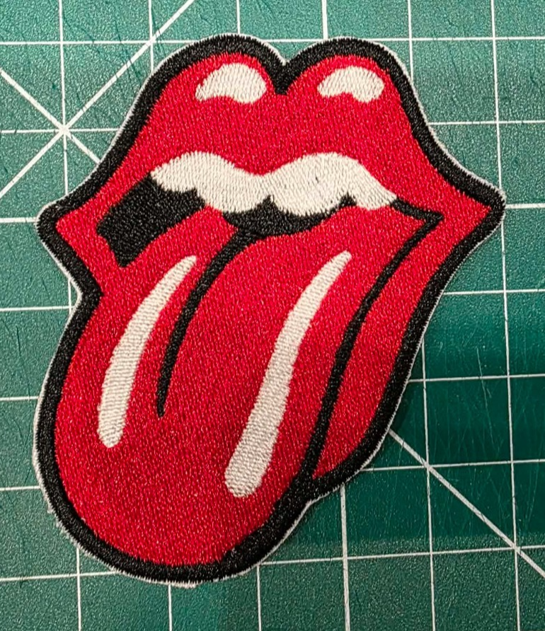 Rolling Stones Tongue Embroidered Iron-on Patch 5" x 4.4" Mick Jagger
