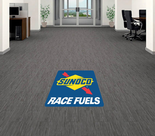 Sunoco Racing Fuels Floor Vinyl Decal Sticker 5"-52" carpet concrete