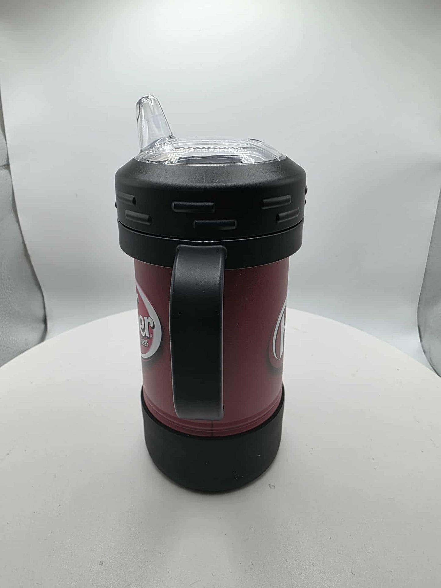 Dr. Pepper Insulated Sippy Cup Full Wrap UV Printed Color Soda Pop Inspired