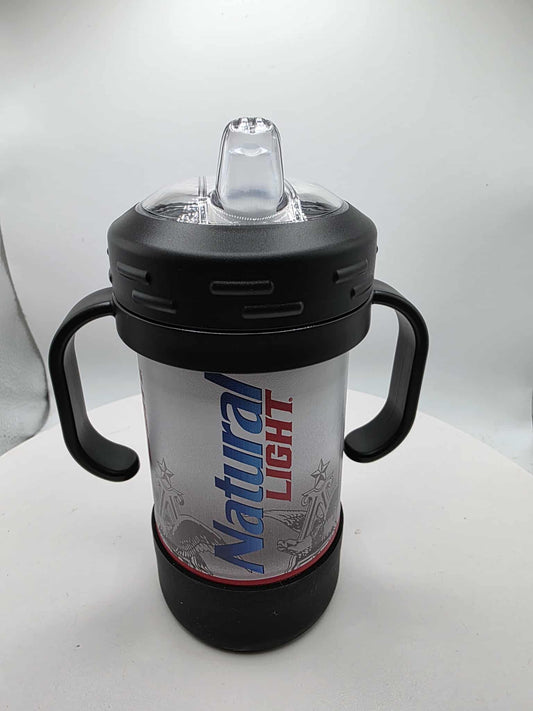 Natural Light Ice Insulated Sippy Cup Full Wrap UV Printed Color Beer Inspired