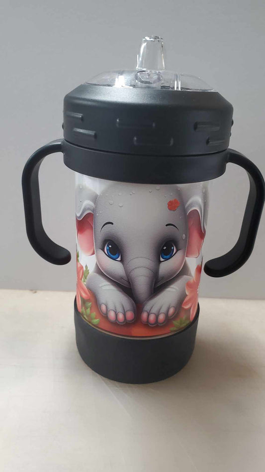Baby Elephant Cute Kids - Sippy Cup w/ Removable Handles