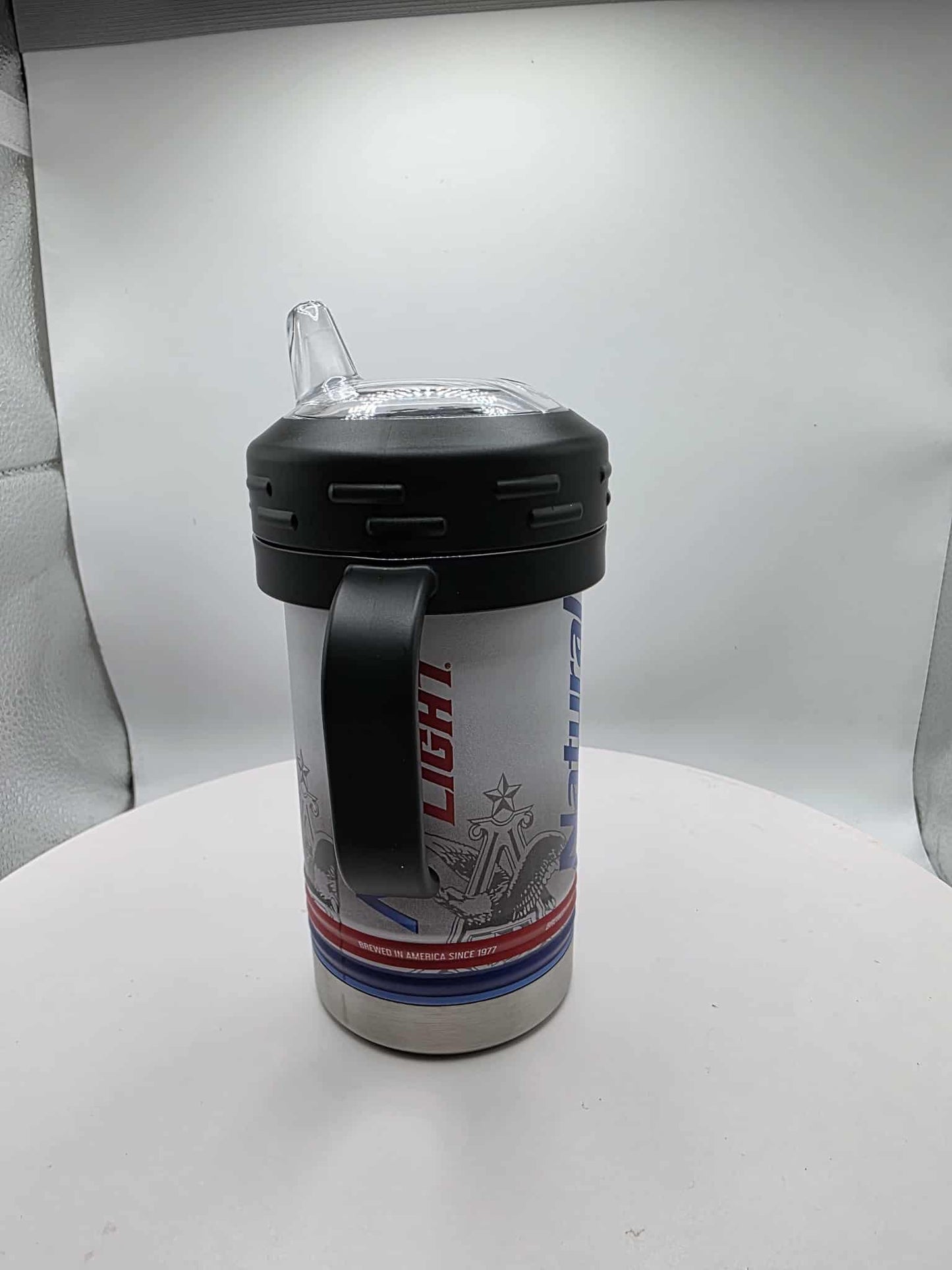 Natural Light Ice Insulated Sippy Cup Full Wrap UV Printed Color Beer Inspired
